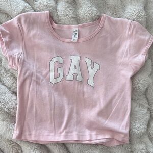 GAY cropped tshirt